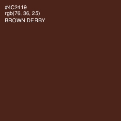 #4C2419 - Brown Derby Color Image